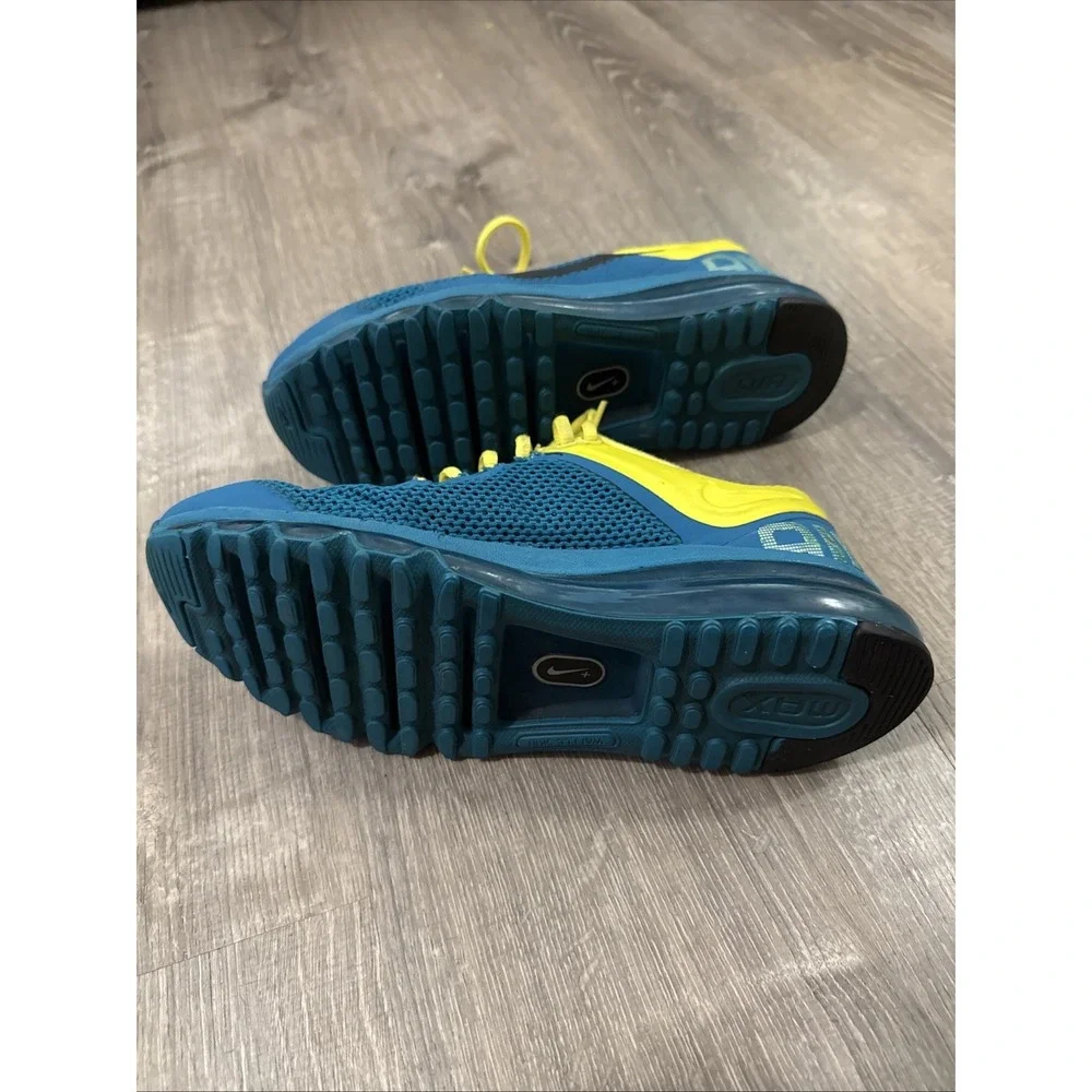 Nike Air Max 2013 Women's Size 8.5 Running Shoes Teal Yellow
